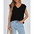 thumbnail image 3 of FreshPretty Womens Oversized Sweater Vest 2025 Summer V Neck Casual Sleeveless Sweaters Loose Cable Knit Pullover Tops, 3 of 6