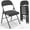 Black, variant on XgoodX 4 Pack Folding Chairs with Padded Seats, Metal Frame with Fabric Seat & Back, Capacity 350 lbs-Khaki