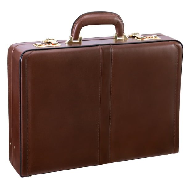 McKlein USA - Reagan Leather Attache Case - Brown - Walmart.com ...