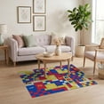 thumbnail image 3 of ODIKA Bedside Abstract Contrast Orderly Spacing Crisp Storybook Hopscotch for Home Office, Gaming Room, Under Desk, Non-Slip Chair-Friendly, 3 of 7