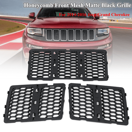- Front Grill Mesh Grille Insert Cover for Jeep Grand Cherokee 14-16