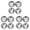 Silver 3PCS, variant on 4 Piece Stainless Steel Drip Pan Set Stove Burner Ring For W10278125 Burner Cover Of Electric Furnace