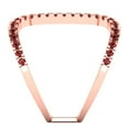 thumbnail image 3 of Statement Engagement Ring for Women - 0.5ct Natural Garnet in 18K Rose Gold Promise Ring, 3 of 6