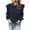 Navy, variant on IROINNID Womens Sweater Round Neckline Pullover Sweater Solid Color Loose Mid-Length Long Sleeve Sweater Bottomed Sweater Top Top Sweater