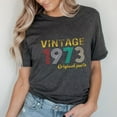 thumbnail image 4 of 50th Birthday Gift Tshirts Vintage 1973 Original Parts Shirt for Women Letter Print Retro Birthday Party Casual Tee Top, 4 of 5