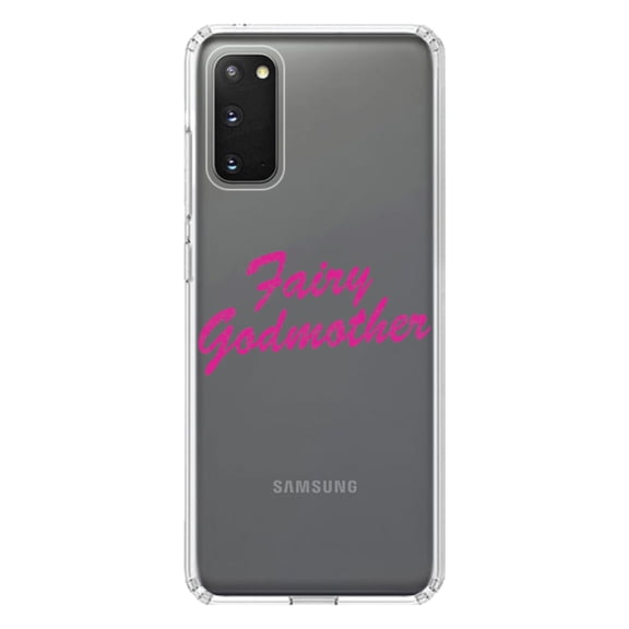 DistinctInk Clear Shockproof Hybrid Case for Galaxy S20 ULTRA / 5G (6.9" Screen) - TPU Bumper Acrylic Back Tempered Glass Screen Protector - Fairy Godmother