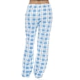 thumbnail image 3 of Just Love Women's Plaid Pajama Pants in 100% Cotton Jersey - Comfortable Sleepwear for Women (Blue - Plaid, Small), 3 of 7