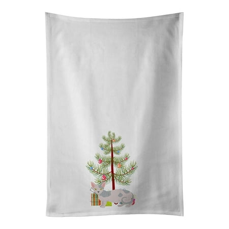 

Minskin Cat Merry Christmas White Kitchen Towel Set of 2 19 in x 28 in