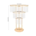 thumbnail image 3 of Modern Gold 3-Tier Crystal Flower Stand - Elegant Wedding Party Decor, Sturdy & Easy Assembly, Holds Up to 17.6 lbs, 3 of 10
