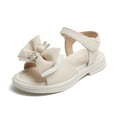 thumbnail image 4 of B91xZ Sandales Plates pour Filles et Tout-Petits Chaussures de Robe Décontractées à Enfiler, Beige 13, 4 of 5