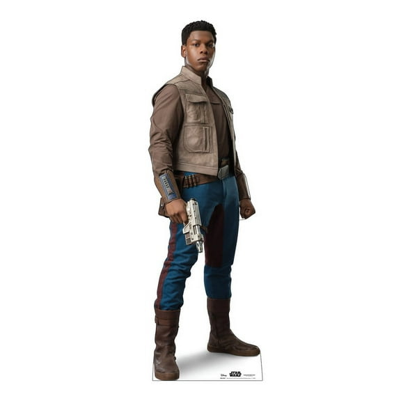 Life-size Cardboard Standup of Finnâ„¢ (Star Wars IX) with dimensions of 71" x 22"