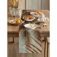 thumbnail image 3 of Summer Beach Table Runner, Realistic Palm Tree Tropical Plant Coastal Cotton Linen Kitchen Table Decoration Washable Dining Tabletop Runners for Home Party Decor 13x72 Inches, 3 of 9