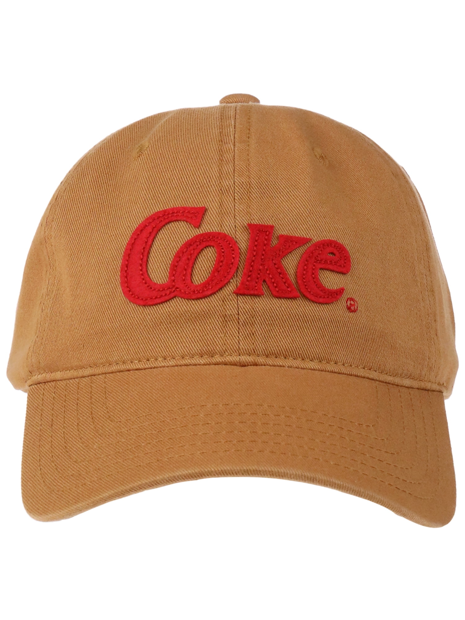 Coke Men's Felt Applique Logo Dad Hat, One Size