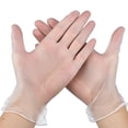 thumbnail image 4 of 100/200/500 Pack  L/XL Extra Large Vinyl PVC Disposable Gloves - Non Latex Rubber, Powder Free, Food Grade Safe Supplies, Hand Glove Dispenser Pack, 4 of 8
