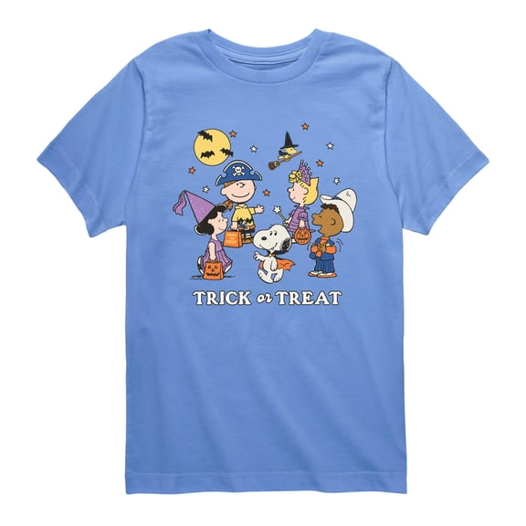 Peanuts - Peanuts Trick or Treat - Youth Boys Short Sleeve Graphic T-Shirt