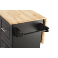 thumbnail image 3 of LIANGKA Mobile Kitchen Island Cart with Extendable Rubber Wood Top Storage Drawers Cabinet Spice Towel Rack Lockable Wheels, 3 of 20