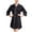 Black, variant on Lovskoo Women's 2024 Satin Sleep Shirt Long Sleeve Sleepwear Silk Nightshirt Button Down Pajama Dress Pink