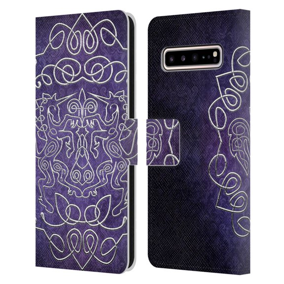 Head Case Designs Officially Licensed Brigid Ashwood Celtic Wisdom 3 Unicorns Leather Book Wallet Case Cover Compatible with Samsung Galaxy S10 5G