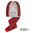 thumbnail image 6 of Family Christmas Pjs Matching Sets, Plaid Letter Print Long Sleeve Pullover+ Long Pants Matching Holiday Pajamas, 6 of 6