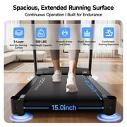 YPOO Folding Exercise Treadmill for Home Use, Walking Pad with Incline, 8 mph Running, Auto Fold, Compact, 300 lb Capacity for Small Spaces