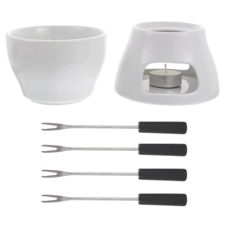 

NUOLUX 1 Set Ceramic Fondue Cheese Melting Pot Chocolate Melting Stove Kitchen Tool