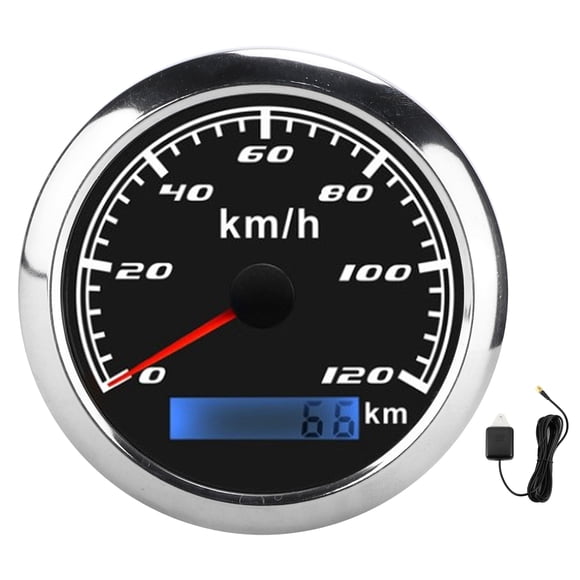 Speed Gauge, Speedometer Sensitive Pointer Display For Truck For Boats For Car White Dial,Black Dial