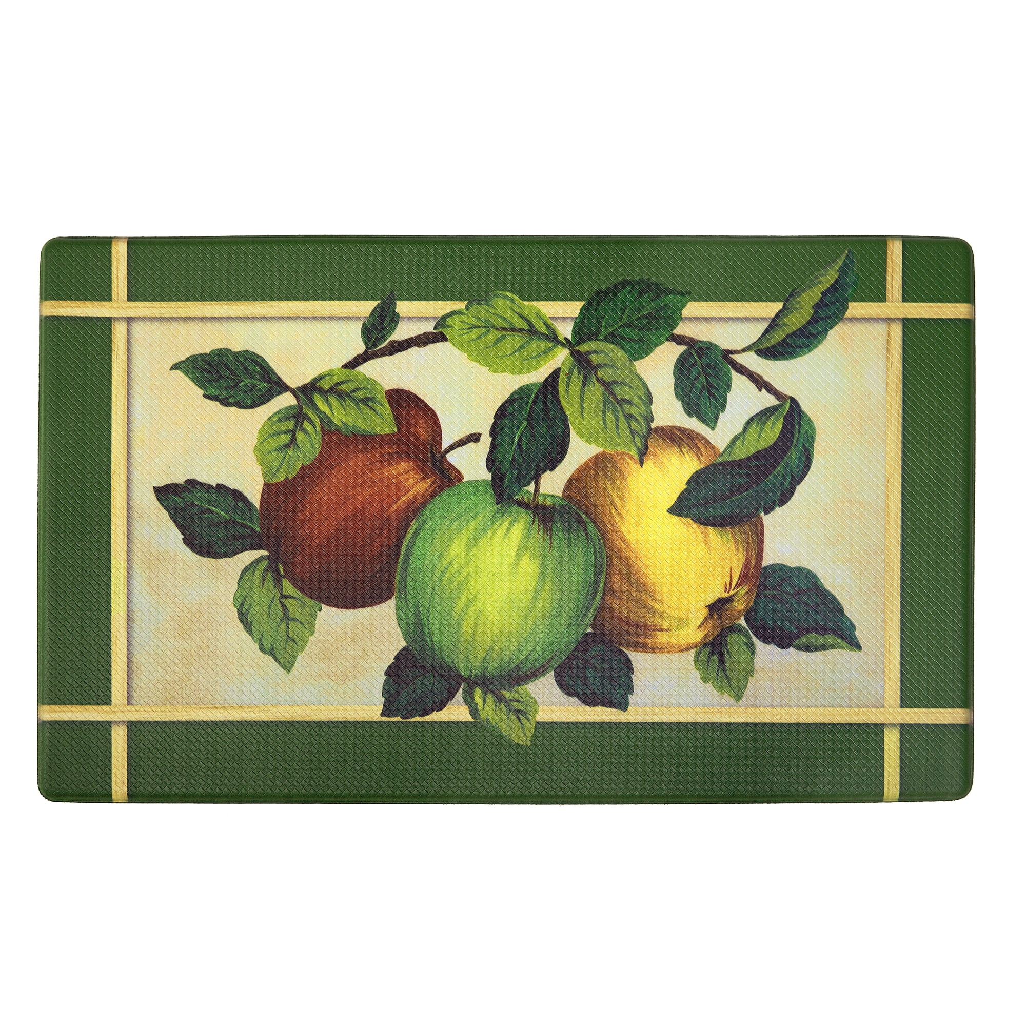 Oversized Premium Anti Fatigue Memory Foam Kitchen Floor Mat - Country Apple Orchard