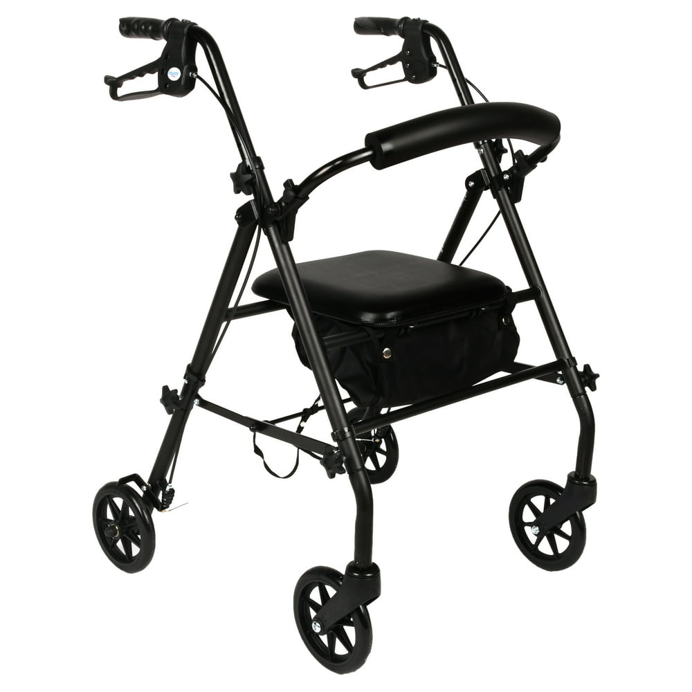 Equate Rolling Walker For Seniors, Rollator Walker with Seat and Wheels