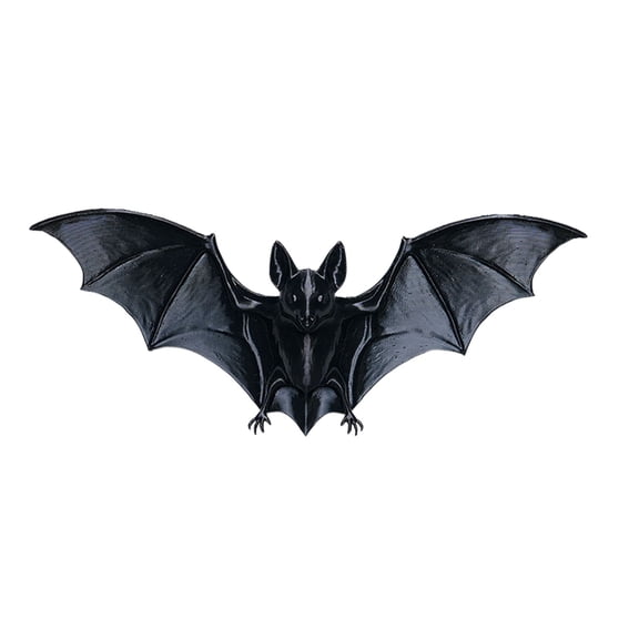 Realistic Black Bats Ornament Plastic Bats Wall Mount Decor Spooky Halloween Decor for Front Door Window Wall Porch Party Layout