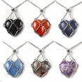 thumbnail image 3 of QQTDFG 1pc Aventurine Heart Crystal Pendant Holder Necklace Stainless Steel Cage-default, 3 of 6