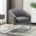thumbnail image 5 of Andeworld Accent Chair Arm Chair Upholstered Chair Living Room Chair for Living Room, Grey, 5 of 7