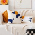 thumbnail image 2 of Art Cute Pet Dog Pattern Throw Pillow Covers Linen Cushion Cover Cases Pillowcases Sofa Home Decor 18”x 18” Inch (45 x 45cm) - Dog Blue, 2 of 5