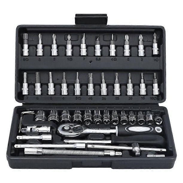 Socket set 46 pieces Xiaofei quick ratchet socket wrench car repair screwdriver combination tool box set