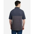 thumbnail image 3 of CORE365 CE112C Men's Fusion ChromaSoft™ Colorblock Polo-Carbon/ Classic Navy Heather-M, 3 of 6