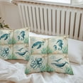 thumbnail image 4 of Ocean Animal Outdoor Waterproof Pillow Covers 24x24 Pack of 2 Turtle Seahorse Octopus Whale Compass Vintage Seagrass Decorative Outdoor Pillow Covers Square Cushion Cases for Patio Pergola Couch, 4 of 4