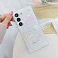 thumbnail image 3 of Compatible with Samsung Galaxy S24 Bling Case Laser Colour 3D Crystal Love Heart Pearl Diamond Glitter Clear Case Cute Girly Women Slim Soft TPU Transparent Phone Cover, 3 of 13