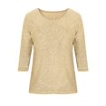 thumbnail image 4 of HXWCHs Women's Casual Loose Fit Round Neck Sparkling Sequins Short Sleeve Bling T Shirt ofp S Beige, 4 of 4