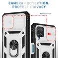thumbnail image 6 of Dteck Samsung Galaxy A12 Case, Slide Camera Lens Protector Cover Magnetic Ring Holder Kickstand Rugged Shockproof Case for Samsung Galaxy A12, White/Black, 6 of 11