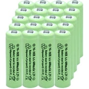 BAOBIAN AA 600mAh 1.2V NiMH Batteries Rechargeables pour Lampe Solaire, Lampe Solaire, Lampes de Jardin Vert (20 PCS)
