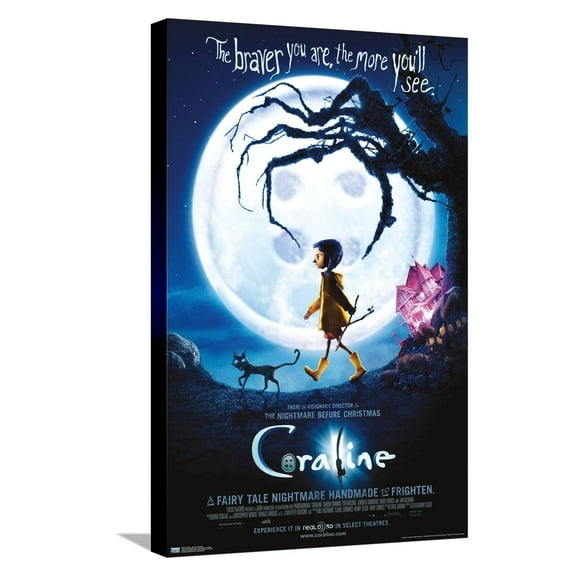 Coraline - Braver One Sheet Canvas Wall Poster, 14.725" x 22.375"