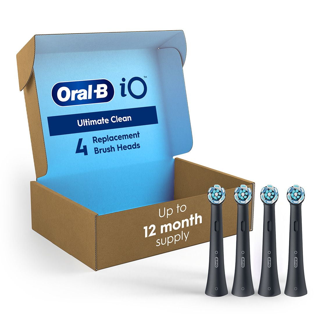 Oral-B iO Ultimate Clean Replacement Brush Heads, Black