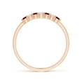 thumbnail image 2 of Angara Natural Ruby and Diamond Half Eternity Wedding Ring in 14K Rose Gold for Women (Size-2mm) – July Birthstone Jewelry (Ring Size - 6), 2 of 12
