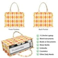 thumbnail image 2 of Large Capacity Tote Bag,Orange Yellow Checkerboard Checkered Pattern Handbag Fashion Luxury Tote Bag,15.7"x13"x 5.1" Inches,Laptop Compatible, 2 of 6