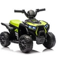 thumbnail image 4 of 6V Carros Eléctricos Para Niños, 4-Wheeler Quad ATV Play Car w/ 2.5MPH Max Speed, iYofe Ride on Toys w/ Treaded Tires, LED Lights, Push-Button Accelerator, Big Wheels for Kids 2-6,Green, 4 of 7