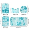 thumbnail image 3 of Dvumao Bedding Accessories, Mixed Colors Bath Mats 5 Set Bathroom Rugs For 5 Pcs Toilet Mats Universal Soft Comfortable Water Absorption Non-Slip Thick Machine Washable Easy Dry Dark Color, 3 of 7