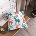 thumbnail image 7 of Velvet Rimmed Pillowcase Is Not Easy To Open Line Deformation Invisible Zipper Opening And Closing Only Pillowcase Does Not Contain Pillow Core Playful Reindeer Pattern 18"X18", 7 of 7