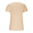 thumbnail image 6 of XuJwPNcy Women's Cutout Ribbed Knit Top Short Sleeve Casual Slim Fit Crewneck Basic Tee T Shirt Summer Solid Color Shirts, 6 of 7