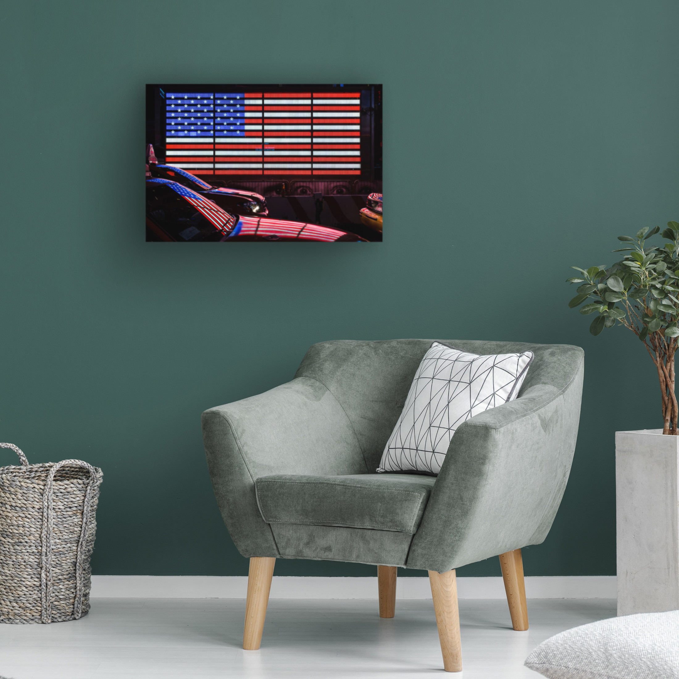 Canvas Wall Art - Herve Loire 'America Is Watching You' Wall Art for Living Room, Bedroom, or Office D?cor by Trademark Fine Art - 47 x 30 Inches