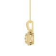 thumbnail image 2 of 1/4 Carat Diamond Cushion Shape Halo Pendant Necklace in 10K Yellow Gold, 2 of 4