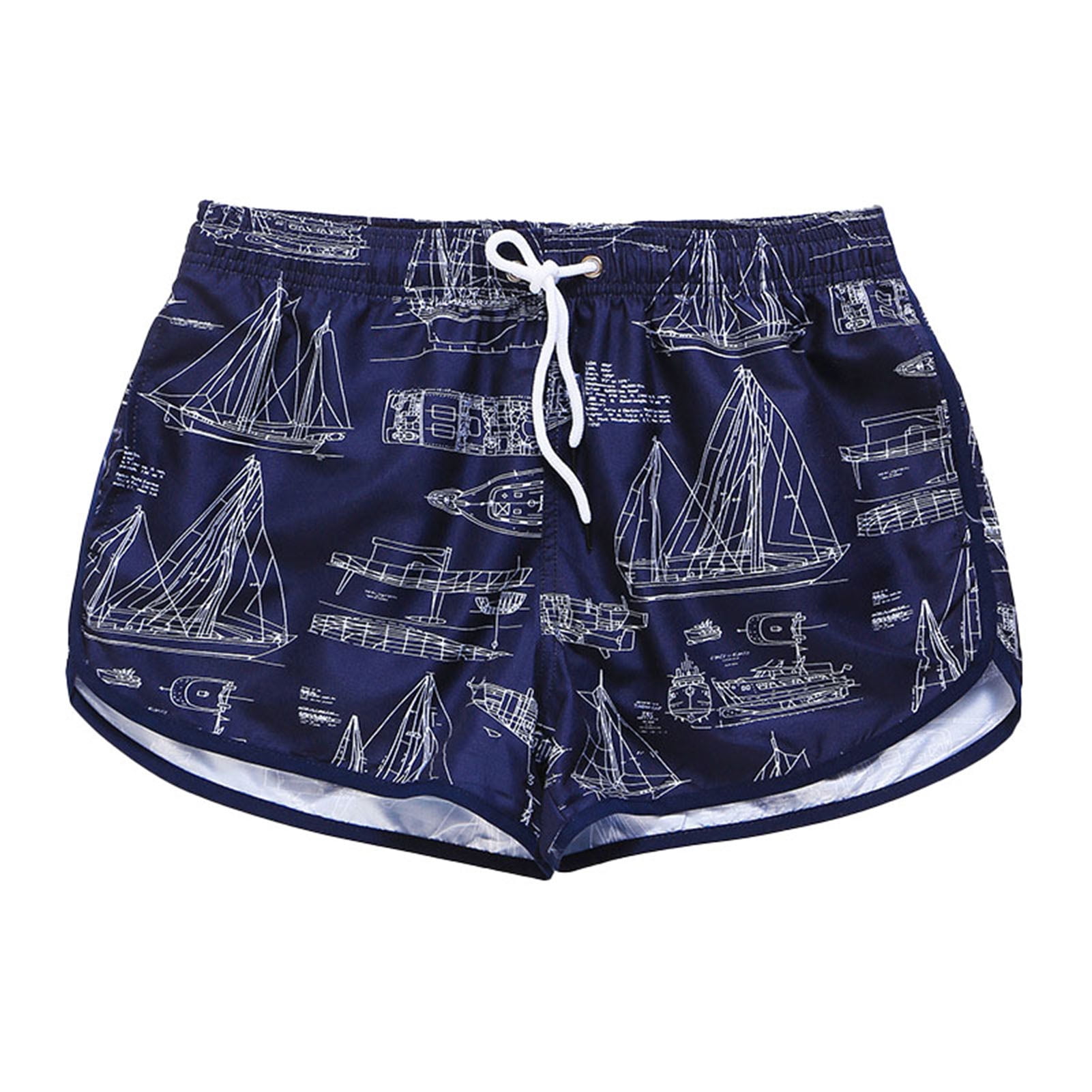 Blue Watercolor Paintings Mens Beach Shorts Elastic Waist Pockets Lightweight Swimming Board Short Quick Dry Short Trunks